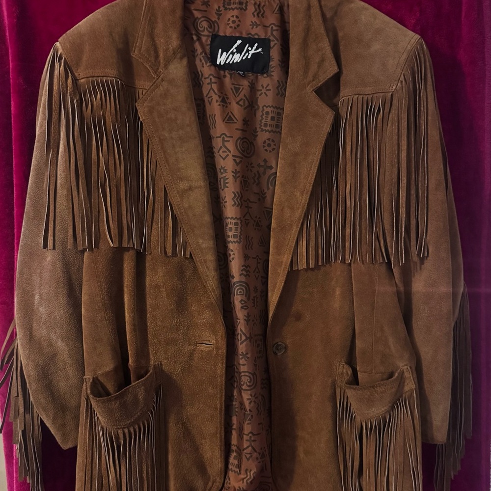Brown Fringe Leather Jacket